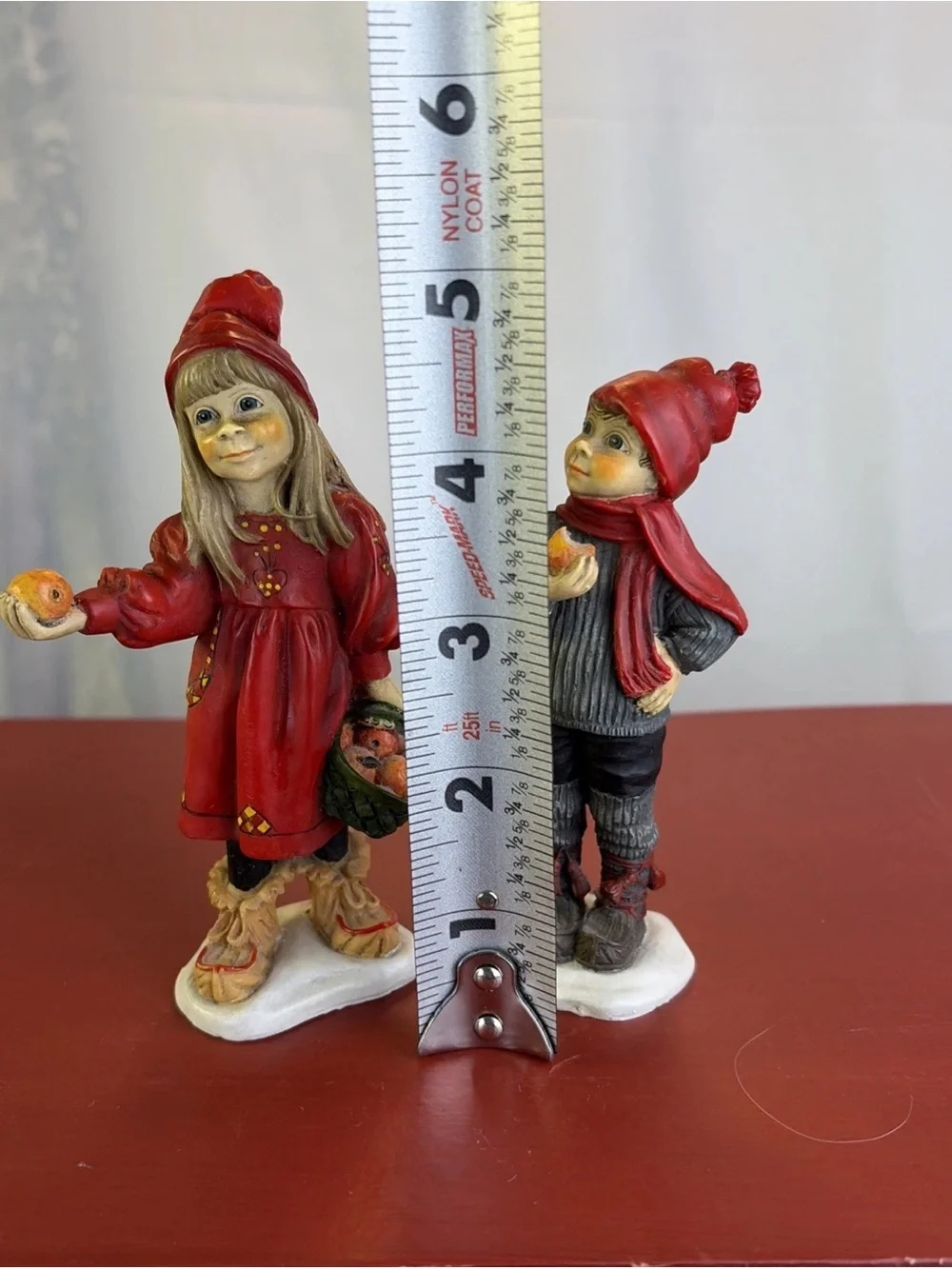Vintage Candy Design Norway Figurine Set Carl Larsson Apple Boy & Girl Folk Art